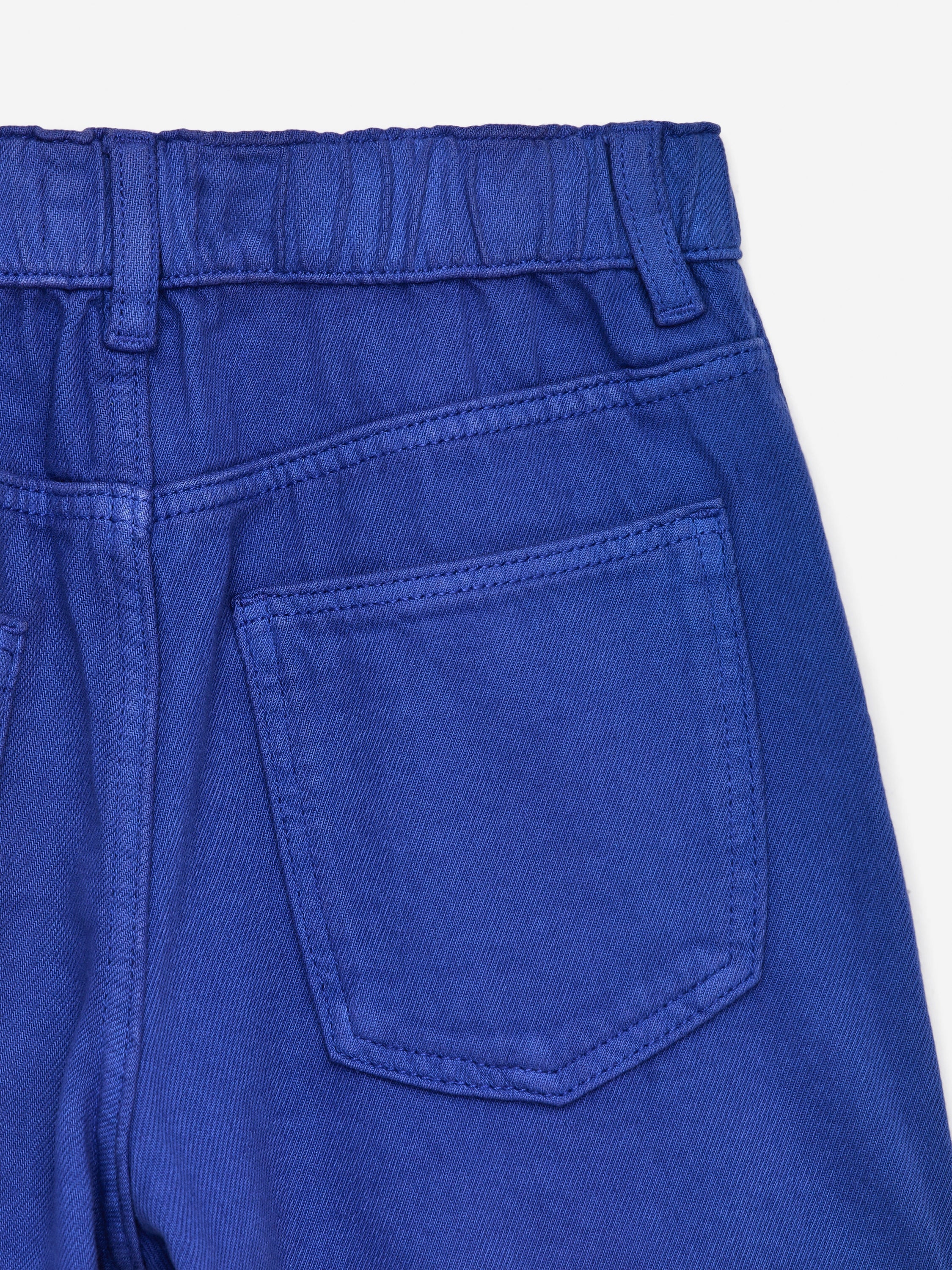 Embroidered Denim Shorts - Blue - Image 3