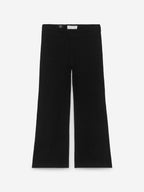 Flared Rib Leggings - Black
