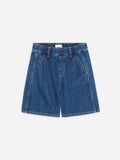 Denim Pull-On Shorts - Blue