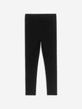 Wool-Blend Rib Leggings - Black