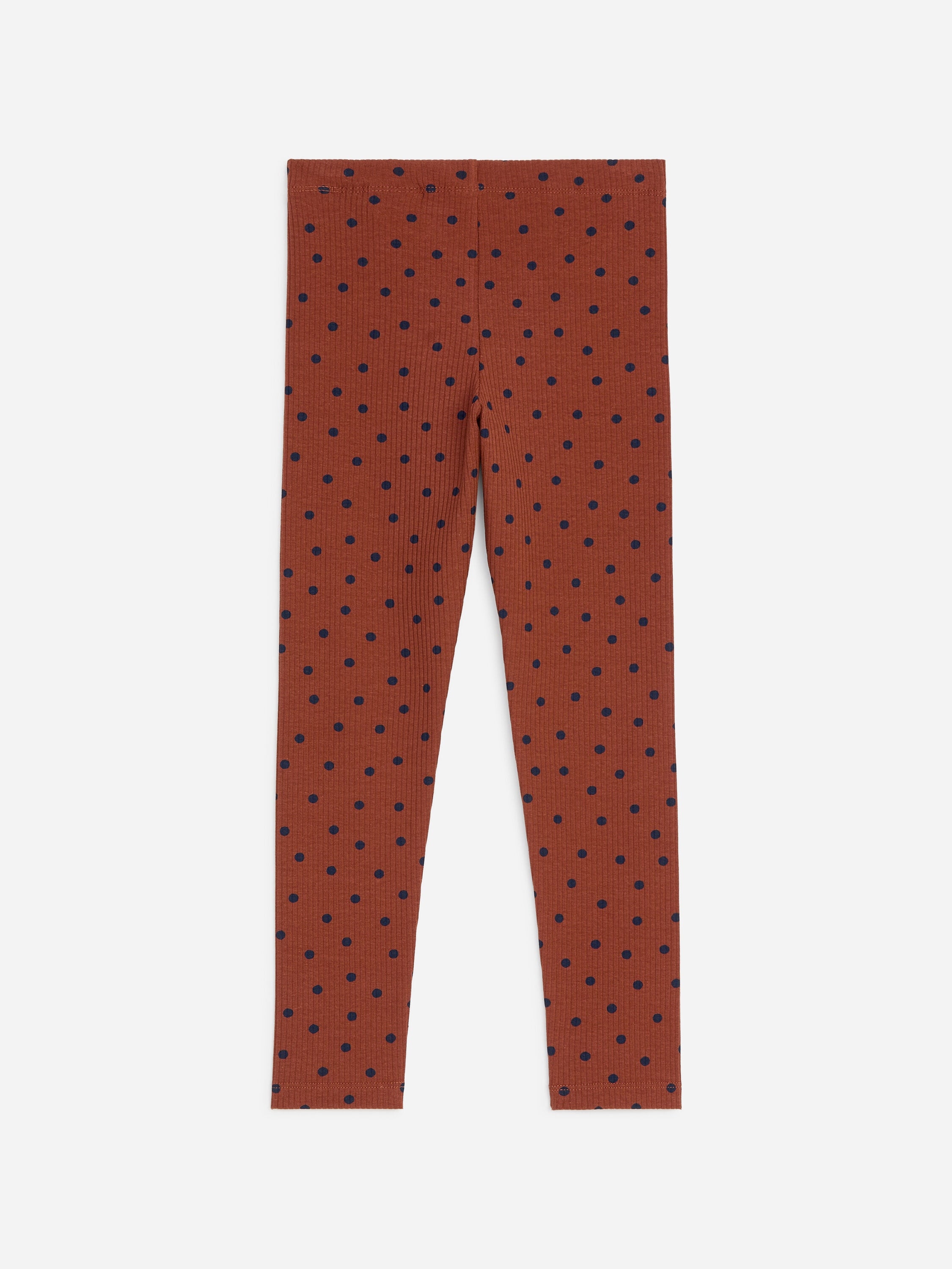 Ribbed Leggings - Brown - Image 2
