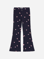 Flared Rib Leggings - Blue