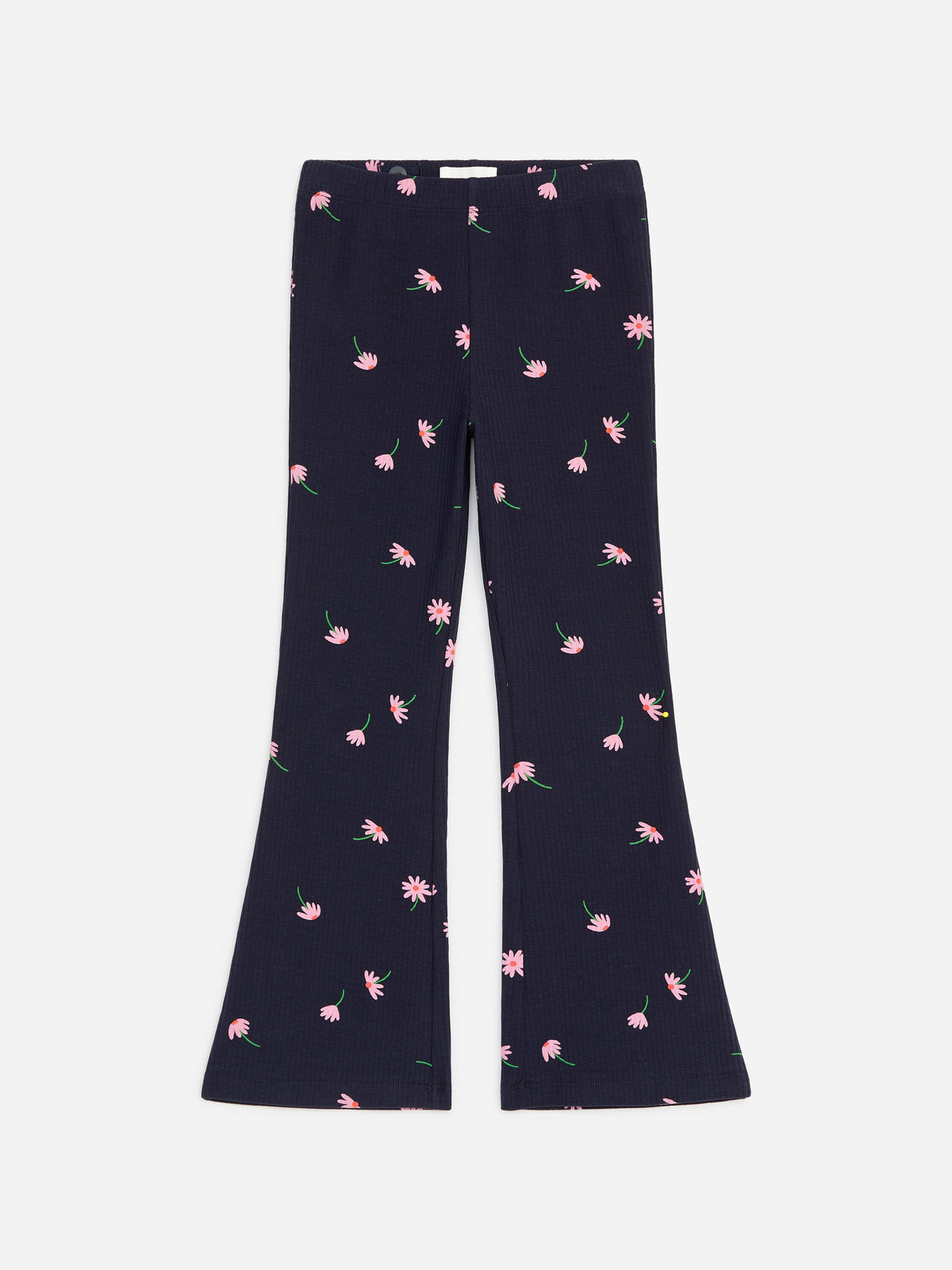 Flared Rib Leggings - Blue