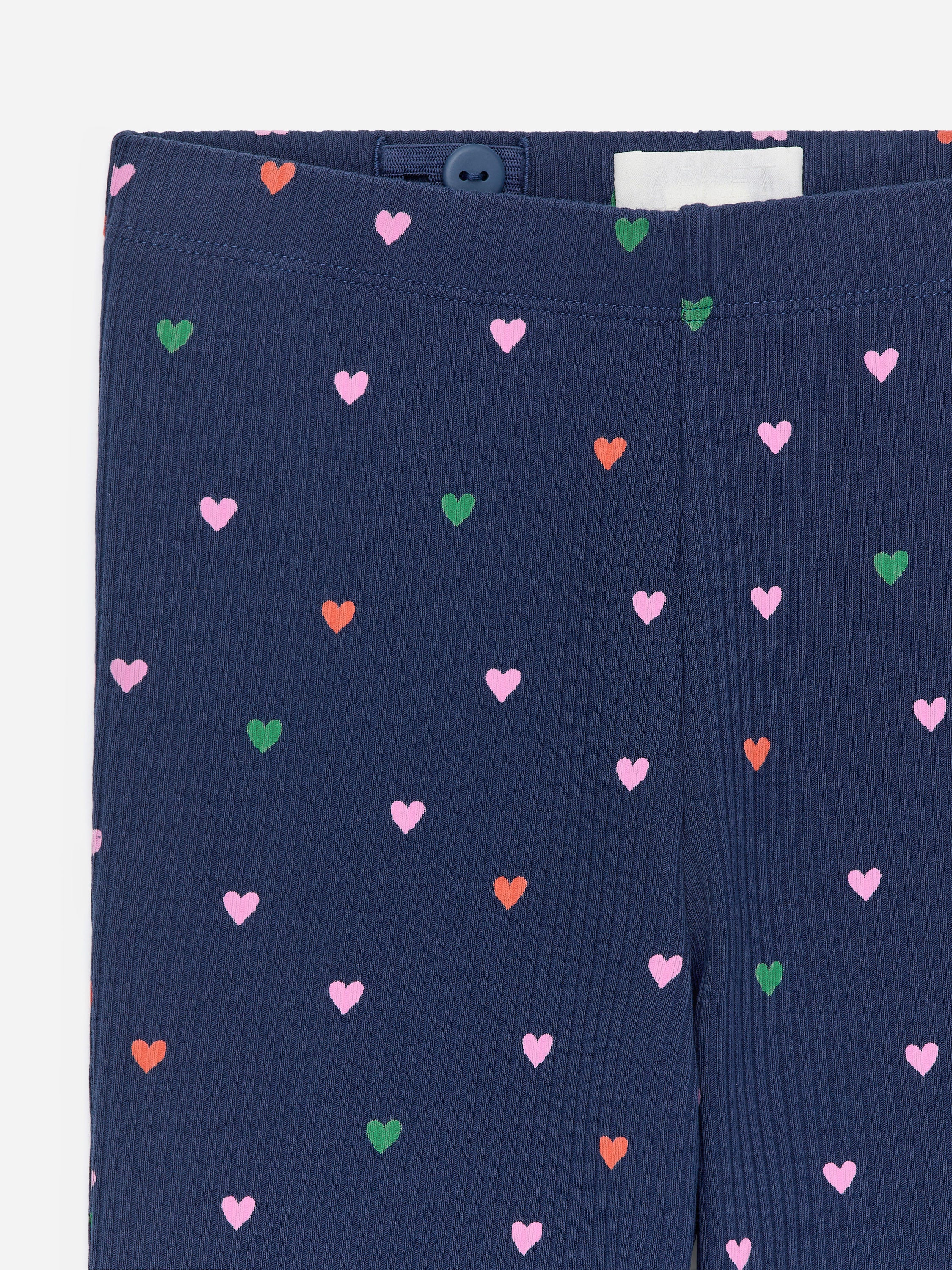 Flared Rib Leggings - Blue - Image 3